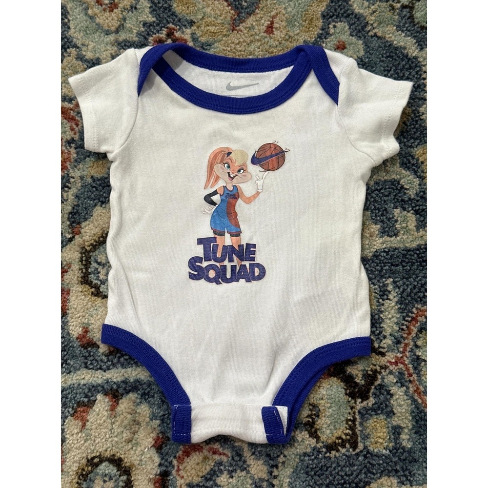 Nike Bodysuit Kids 0-6M White Lola Bunny Space‎ Jam Tune Squad EUC